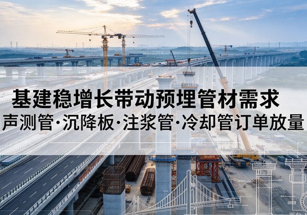 贵溪基建稳增长带动预埋监测管材需求，声测管、沉降板、注浆管订单持续放量